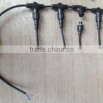 electrical Harness power plug T types electrical wire waterproof cable splitter connector