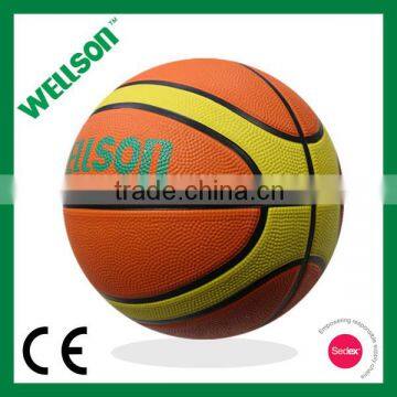 indoor and outdoor 12 panels promotional rubber basketball