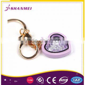 Assessed Factory Artistic Custom Logo Heart Shaped Colorful Key Chain