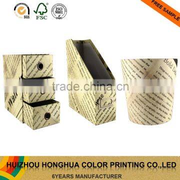 Wholesale custom cardboard Office Stationery set handmade file decoration