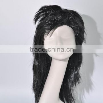 Synthetic funny black silk wig N232