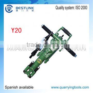 Y20 pneumatic handheld rock drill rig