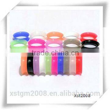 colored ear gauge silicone piercing tunnels