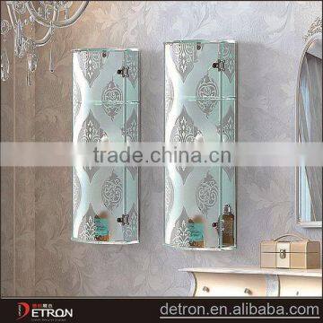 Bathroom toilet storage hanging glass cabinet