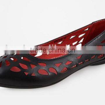laser carved upper TPR sole pointed toe ladies belly shoes women ladies flat shoes ballet ballerina shoe
