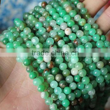 6mm natural chrysoprase beads for sale