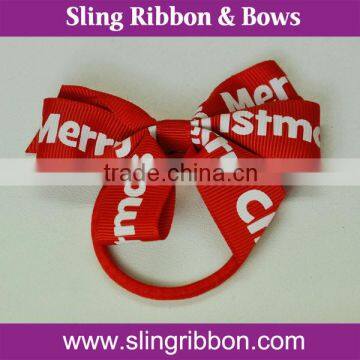 Hot Sale Christmas Kids Hair Ribbon Bows For Hair Accessories