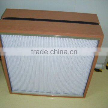 China manufacturers HEPA filter MDF frame mini pleat HEPA filter