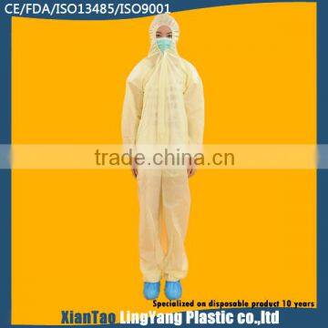 2015 Nonwoven Lightweight Protectice Work Waterproof Disposable Coverall