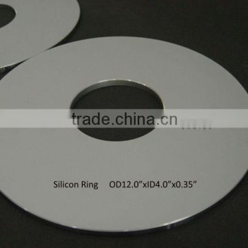 12.0" OD x 4.0" ID x 0.35" Thick silicon ring 99.999%