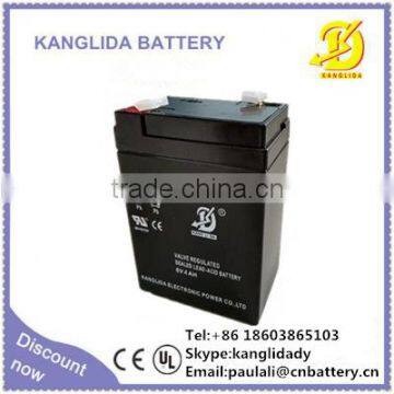 rechargeable vrla battery, 6v4ah sealed lead acid battery