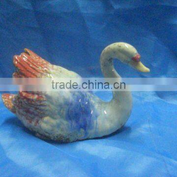 transmutation glaze stoneware swan