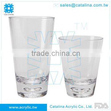 Plastic Acrylic HEART BOTTOM TUMBLER