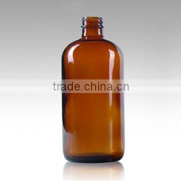 Amber Glass Bottle 16OZ Boston round