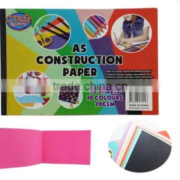 Color notebook with fluorescence color paper inside