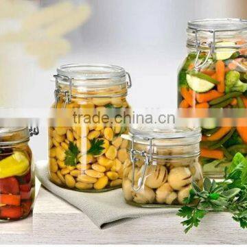 Kitchenware glass storage jar round glass jars and lids350ml/glass bear shape jar