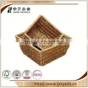 2016 New Design Accept OEM Rustic Hinging Rectangular Wicker Basket no Handles photo-6