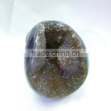 Hand Carved Natural Amethyst Crystal Geode Crystal Skull for Sale photo-4