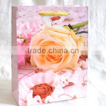 flower paper shopping gift bag