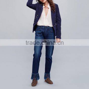 High Quality Online Shopping Jackets Blue Stylish Fashion Lady Blazer