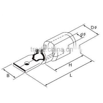 Quick wring MDD series insulated crimp male terminal electrical