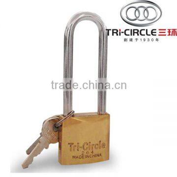 Tri-Circle Heavy Duty Brass Padlock With Long Shackle L262-265 photo-4