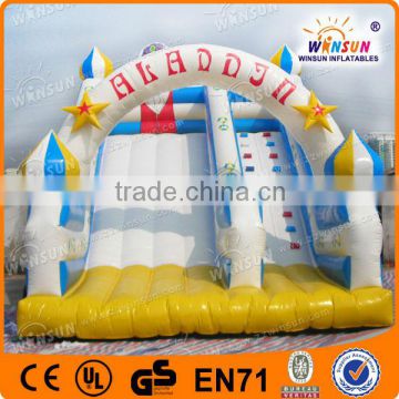 yellow star backyard inflatable water slides