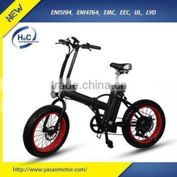 Good quality 48V/500W 20inch folding fat elektro bicycle , folding fat e bike with 8FUN motor