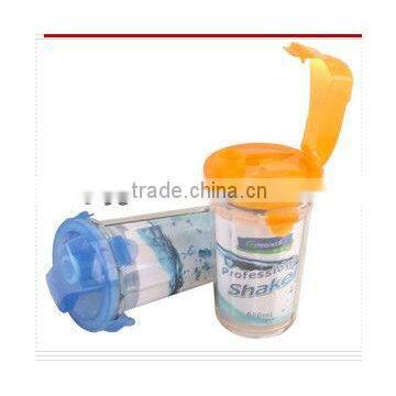 2016 High quality glass shaker water bottle 500ml