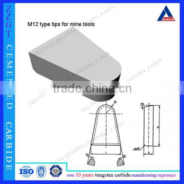 tungsten carbide tips coal mining tools type M12 for making auger tips