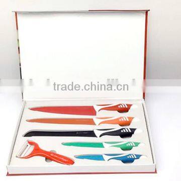 Low Price Non-Stick Coating 6pcs Kitchen Knives Set HY-0614