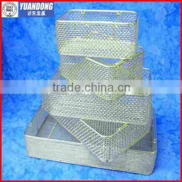 stainless steel medical storage wire mesh basket/instrument basket