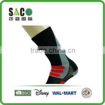 Red Three Stripes Red Well Crib Pattern Black Nylon Sport Socks