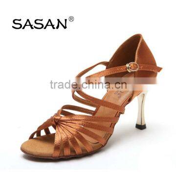 SASAN Dance Shoes Metallic Heel Lady Latin Dance Shoe Salsa Shoe Wedding Shoes S121