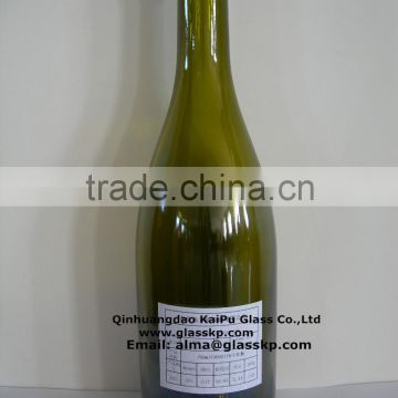 750ml glass burgundy wine bottle/burgundy wine bottle/burgundy bottle