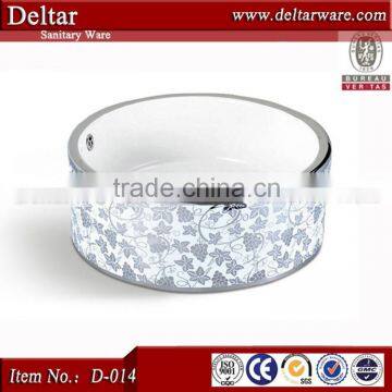 Chaozhou decal bathroom sink, unique wash basin, luxury hotel bathroom fancy bathroom sinks