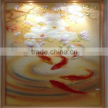 glass flower wall art , acrylic glass wall art, fused glass art