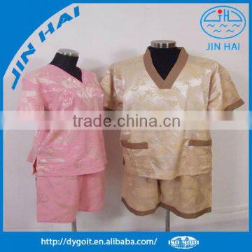 2015 soft silk pajamas for home