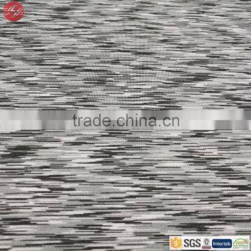 Knitted Space Dye Polyester Spandex Blend Fabric For Yoga Garments