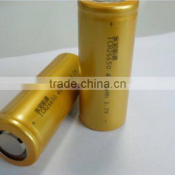 high capacity 26650 3.7v 4000mah ICR26650E rechargeable battery cells