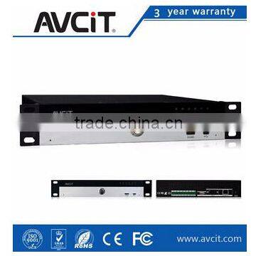 Stable front panel, brushed AL-MG alloy, 8 input/output I/O interfaces,1U rack mounted,IP-based Distributed System Data center