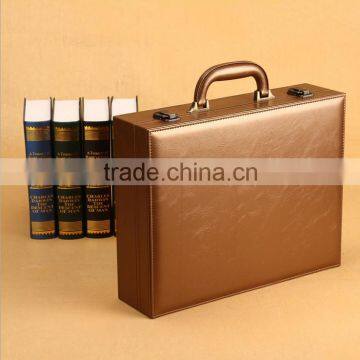 Chinese luxury leather factory wholesale custom champagne storage boxes, fashion beautiful gift box