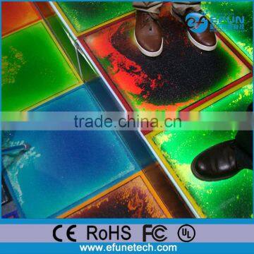 2017 new design decorative dance floor,rechargeable rgb color led pvc liquid lava tiles