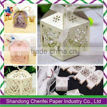 2016 Wedding Favors White Laser Cut Candy Box for Sale photo-5