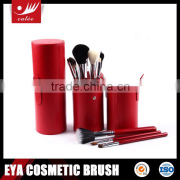 12 Pcs High Quality Travel Makeup Brush Set With Red Cup Holder