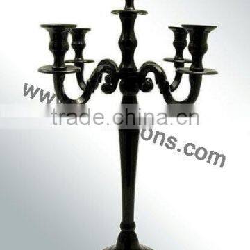 Black Candelabra Wedding Centerpieces And Metal Religious Candelabra With Candel photo-4