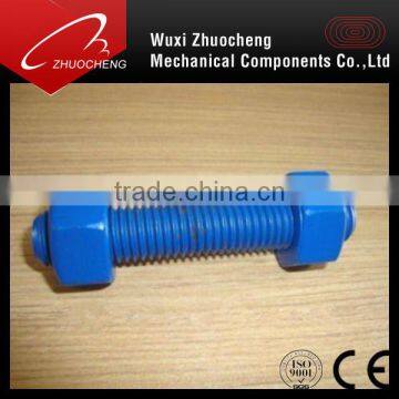 heavy duty A193 B7 ptfe stud bolts and 2H nuts