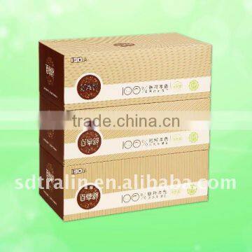 100% biodegradable facial paper/box facial tissue