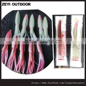 Nice Glow In Dark Soft Octopus Squid Lure Bait Pink and White On Sale