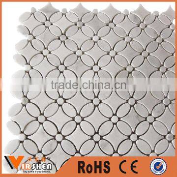 China Cheap Pebble Stone Tile Natural Stone Mosaic Marble Mosaic Tile for Sale photo-2
